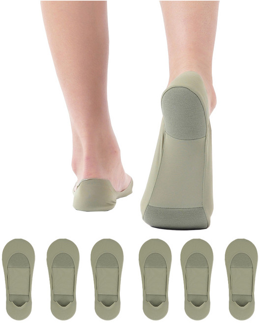 여성용 가나양말 3D 쿠션 덧신 6켤레 세트