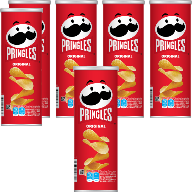 PRINGLES 品客 洋芋片 原味, 102g, 6罐