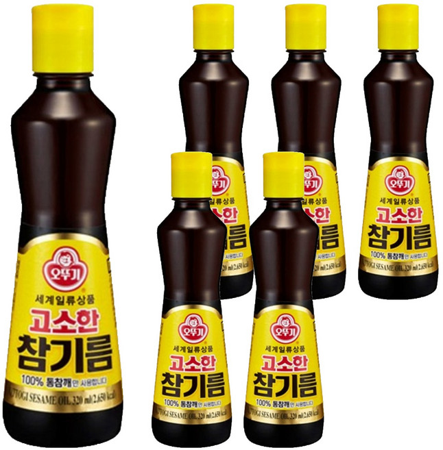 오뚜기 고소한 참기름, 320ml, 6개