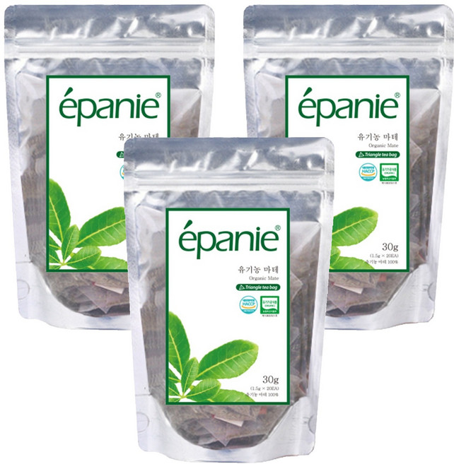 에빠니 삼각 유기농 마테차, 1.5g, 20개입, 3개