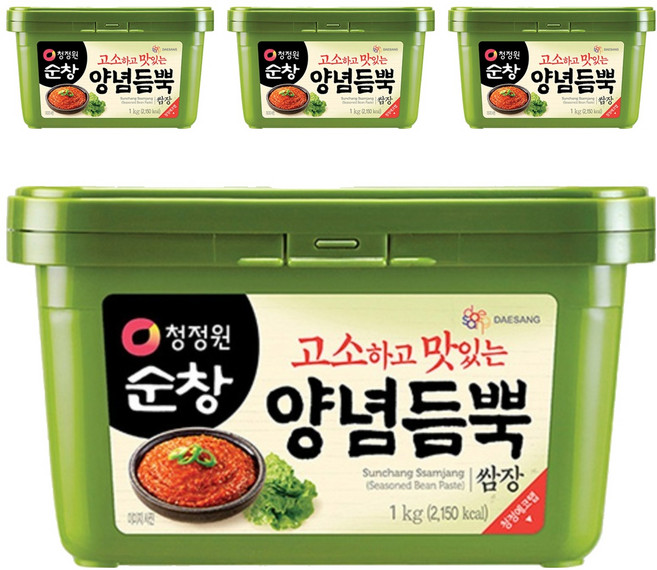청정원순창 양념듬뿍 쌈장, 1kg, 4개