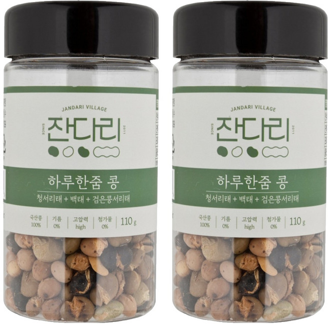 잔다리 하루한줌 콩, 110g, 2개