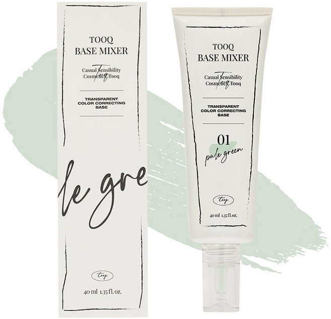 투크 트렌스페어런트 컬러 코렉팅 수채화 베이스 40ml, 01페일그린, 1개