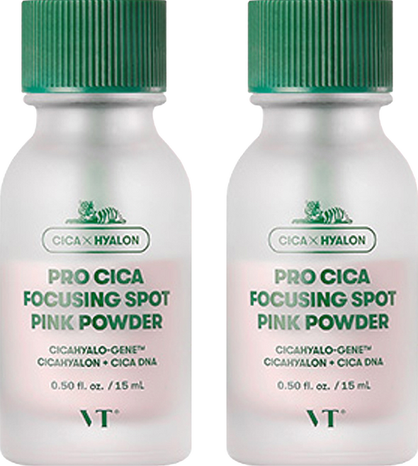 브이티코스메틱 프로 시카 포커싱 스팟 핑크 파우더, 15ml, 2개
