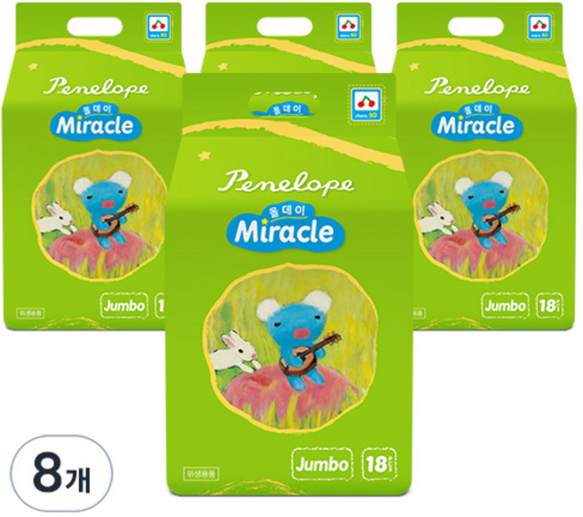 페넬로페 미라클 올데이 팬티형 기저귀 남여공용, 7단계, 144매