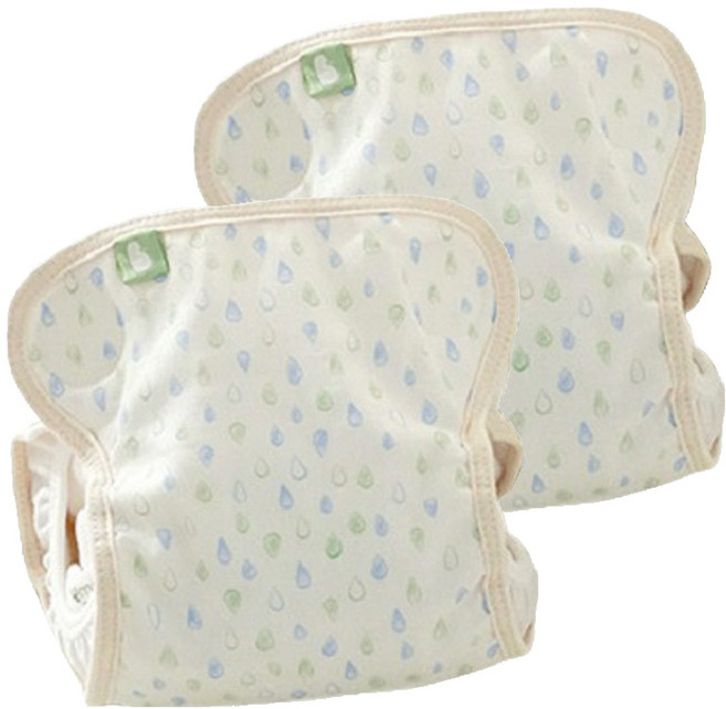 밤부베베 맘편한 일체형 방수 천 기저귀 S, 소프트 민트, 2개