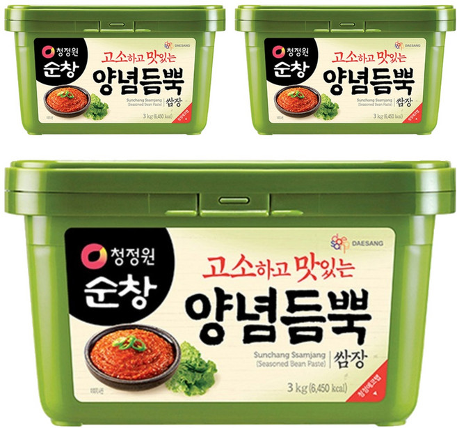 청정원순창 양념듬뿍 쌈장, 3kg, 3개