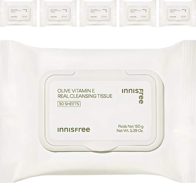 이니스프리 올리브 리얼 클렌징 티슈, 30매입, 6개