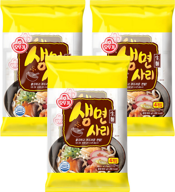 오뚜기 생면사리, 800g, 3개