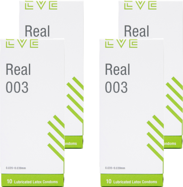 EVE 리얼 003 남성용 일반형 콘돔, 10개입, 4개