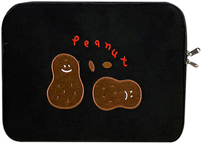 위니즈 땅콩캐릭터 태블릿 파우치 케이스 WZFLP230-B13, 블랙, 1개