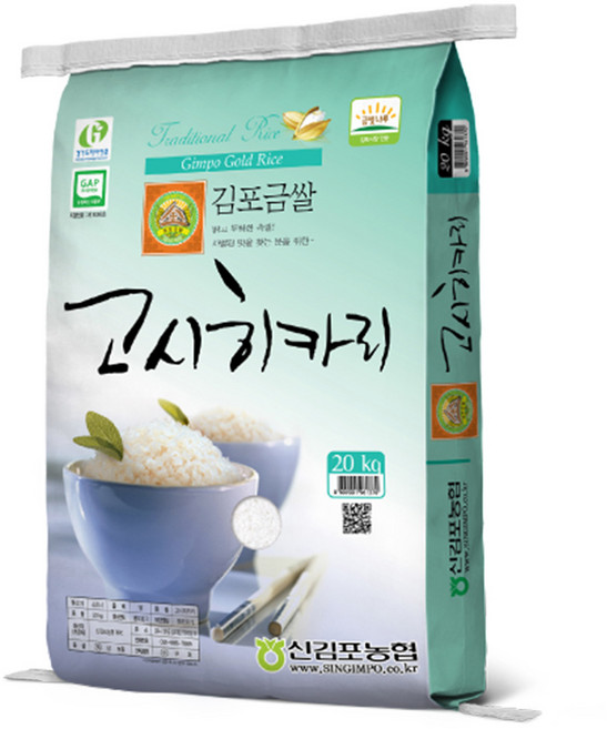 김포금쌀 고시히카리 백미 특등급, 20kg, 1개