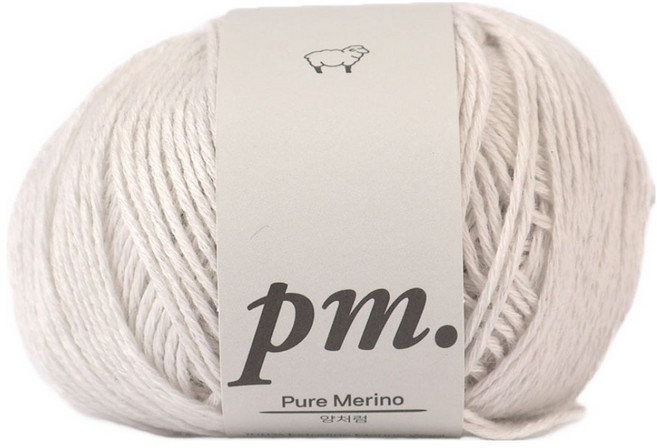 brandyarn Pure Merino 100 美麗諾羊毛 50g, 04 象牙白, 1個