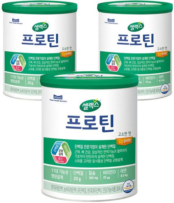 셀렉스 프로틴 고소한 맛, 304g, 3개