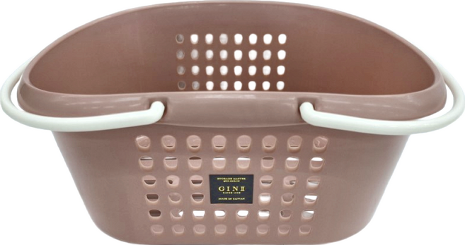 GINII 基尼 多功能衛浴橢圓提籃, 香頌粉, 1個