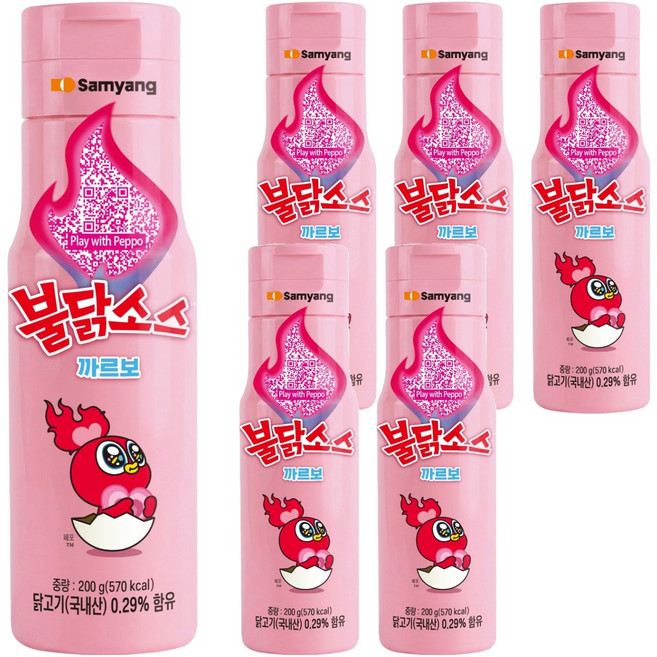 삼양 까르보불닭소스, 6개, 200g