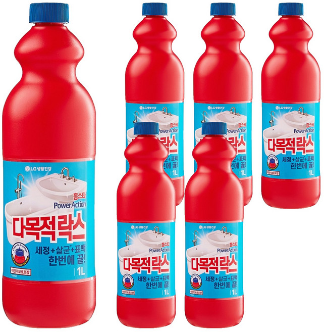 홈스타 파워액션 다목적 락스, 1L, 6개