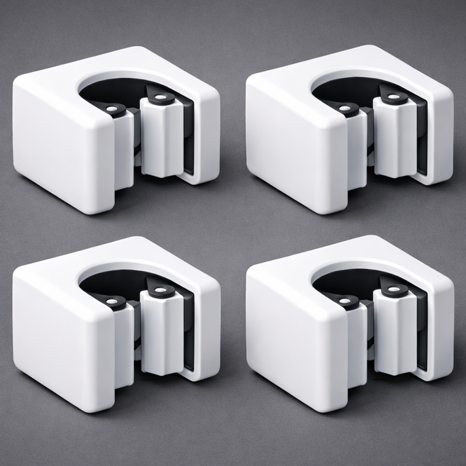 이고다 스마트락 청소도구 무타공 밀대 거치대, 화이트, 8개