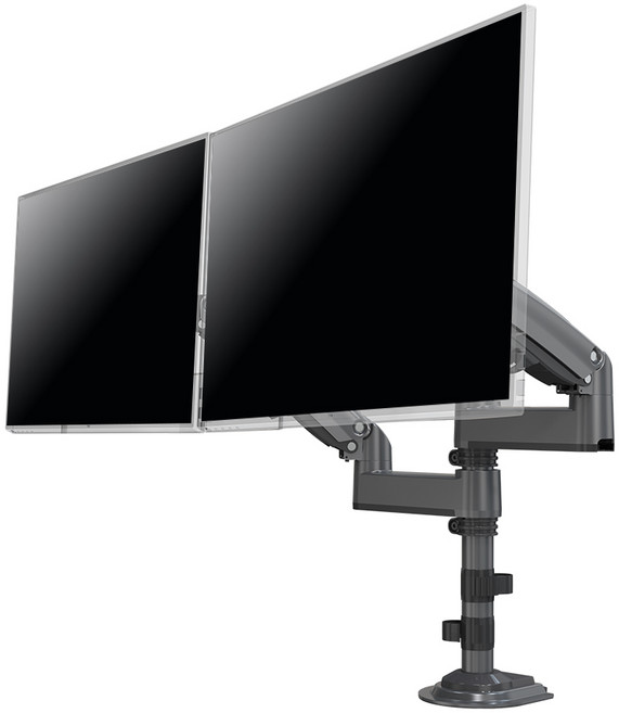 로리스토어 NB H180 고중량 듀얼 모니터암, 매트차콜, 1개