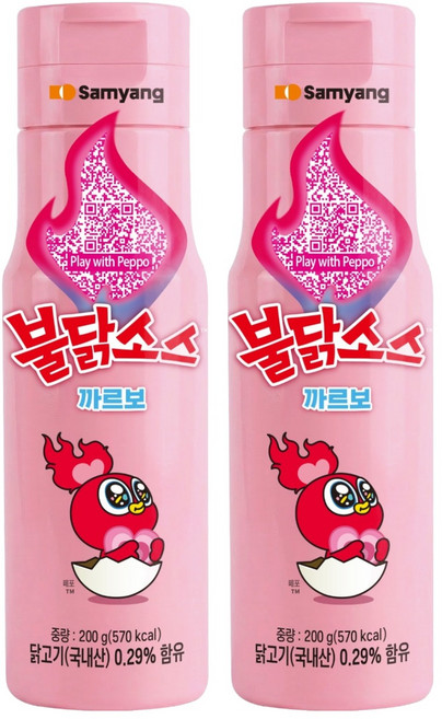 Samyang Foods 三養 火辣雞肉奶油白醬風味辣醬, 200g, 2瓶