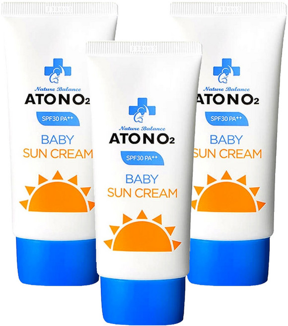 아토앤오투 베이비 선크림 SPF30 PA++, 50g, 3개