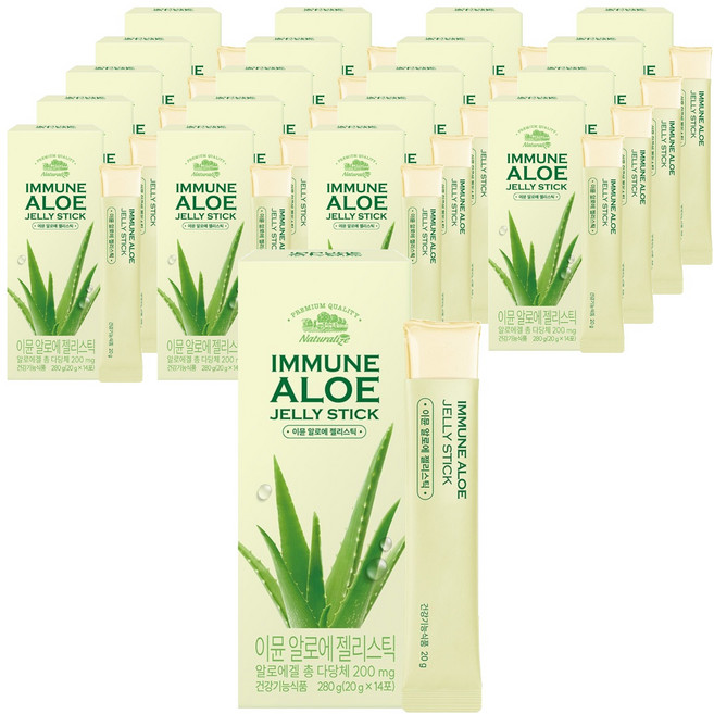 네추럴라이즈 이뮨 알로에 젤리스틱, 280g, 20개
