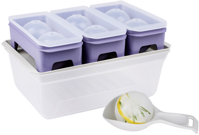 인콕 왕얼음틀 3p +컨테이너 + 스쿱 세트, 퍼플