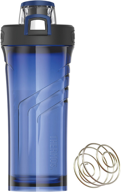 THERMOS 膳魔師 輕水瓶 TP4097 710ml 改質PCT材質 內附304不鏽鋼攪拌球, 藍色, 1個