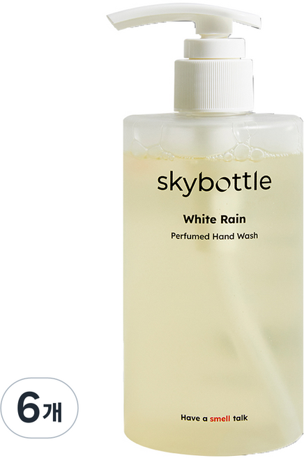 스카이보틀 퍼퓸 핸드워시 화이트레인, 6개, 300ml