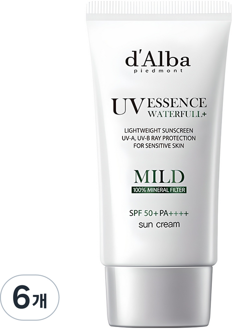 달바 워터풀 마일드 선크림 SPF50+ PA++++, 50ml, 6개