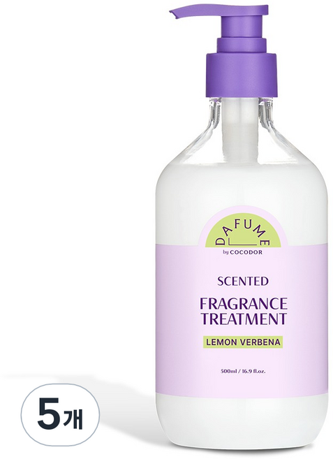 다퓸 바이 코코도르 센티드 프레그런스 트리트먼트 레몬버베나, 5개, 500ml