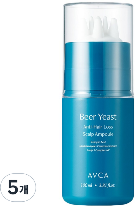 아브카 맥주효모 탈모증상완화 두피케어 헤어 토닉 앰플, 100ml, 5개