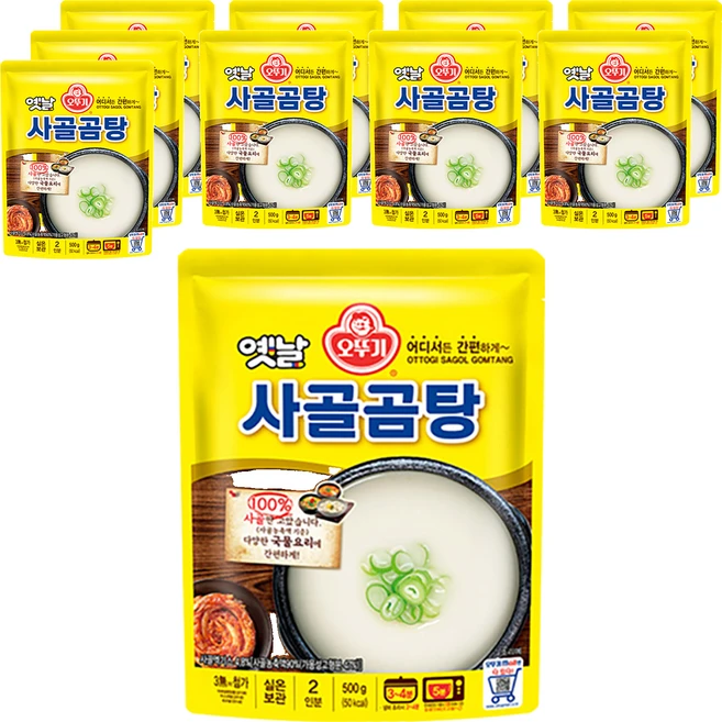 오뚜기옛날 사골곰탕, 500g, 10개 - 쿠팡