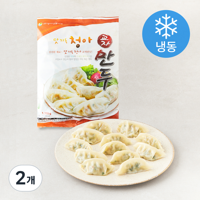 청아냉동식품 맛가득 교자만두 (냉동), 1.35kg, 2개