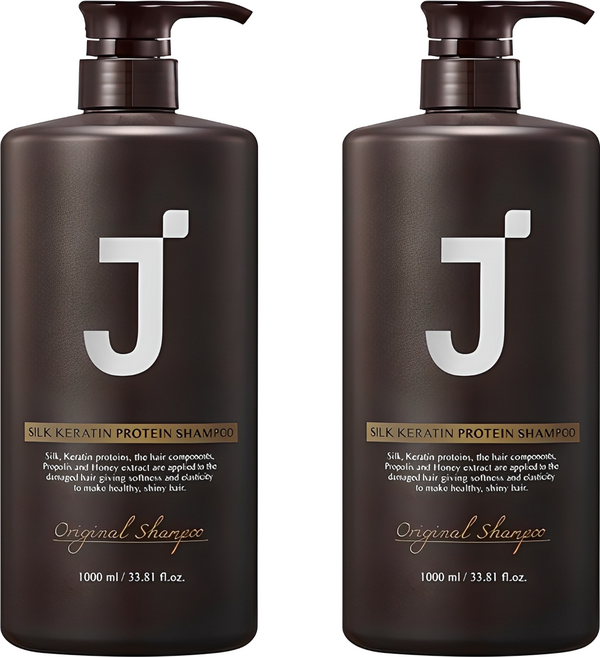 제이숲 실크케라틴 단백질 샴푸, 1L, 2개