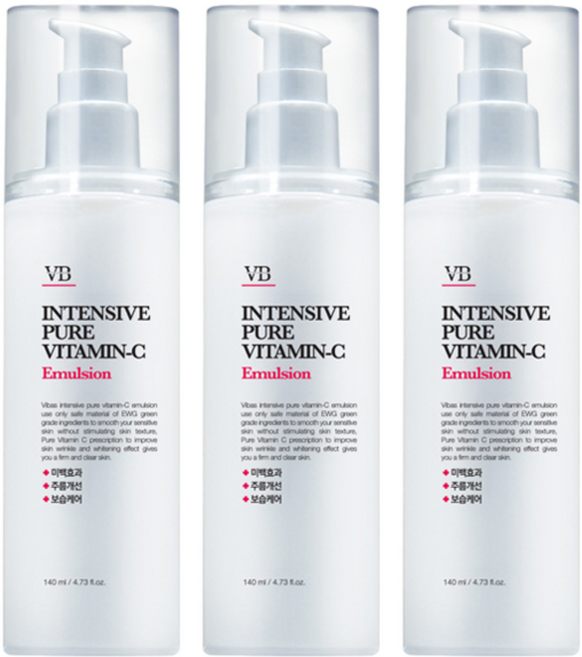 비바스 인텐시브 퓨어비타민C 에멀전, 140ml, 3개