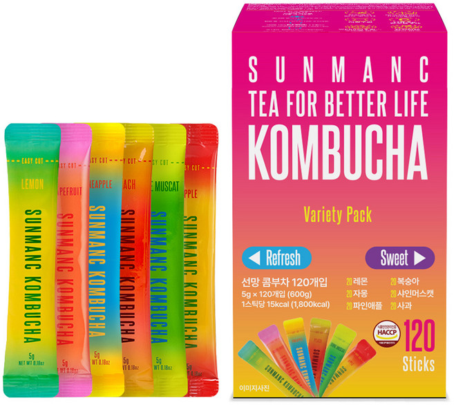 선망 콤부차 6종 세트, 5g, 120개입, 1세트