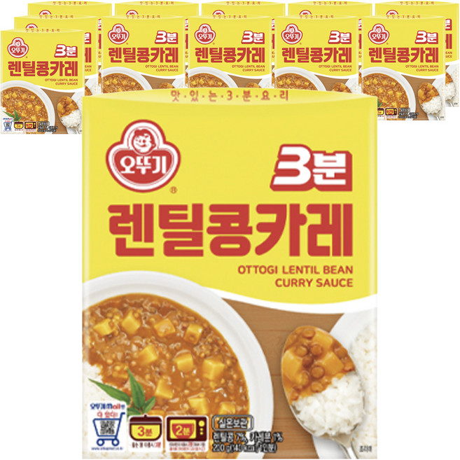 오뚜기3분 렌틸카레, 200g, 12개