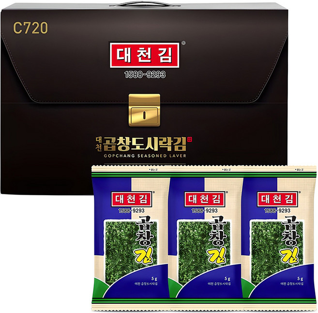 대천김 곱창 도시락김 선물세트, 20개