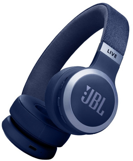 JBL 耳罩式藍牙降噪無線耳機, 藍色, LIVE670NC