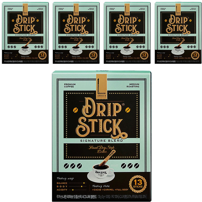 루카스나인 리저브 드립스틱 커피 시그니처 블렌드, 3g, 13개입, 5개