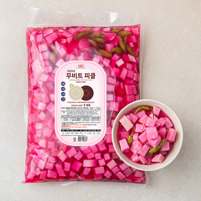 나무새 새콤달콤 무비트 피클, 3kg, 1개