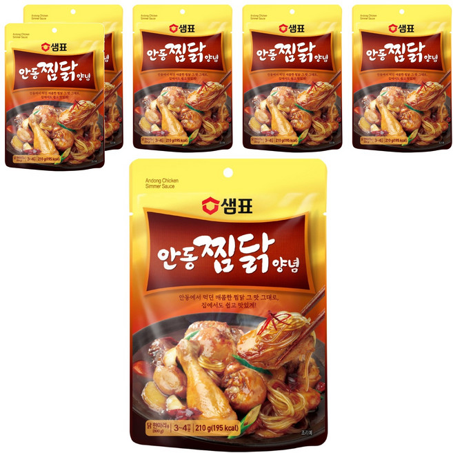 샘표 안동찜닭 양념, 210g, 6개