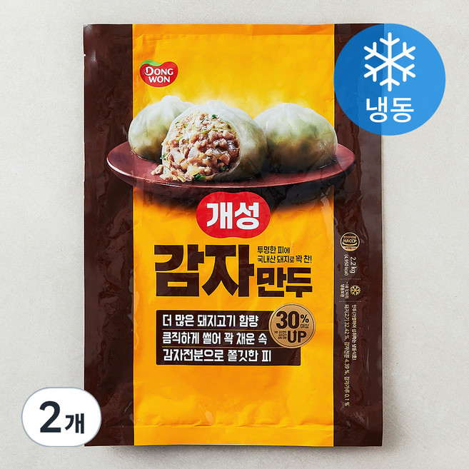 동원 개성 감자만두 (냉동), 2.2kg, 2개