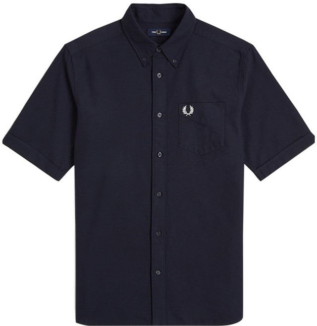 FRED PERRY 男女通用牛津短袖襯衫 M8730