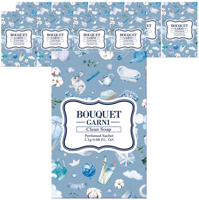 부케가르니 퍼퓸드 샤쉐 옷장방향제 본품, 2.3g, 10개, 클린솝