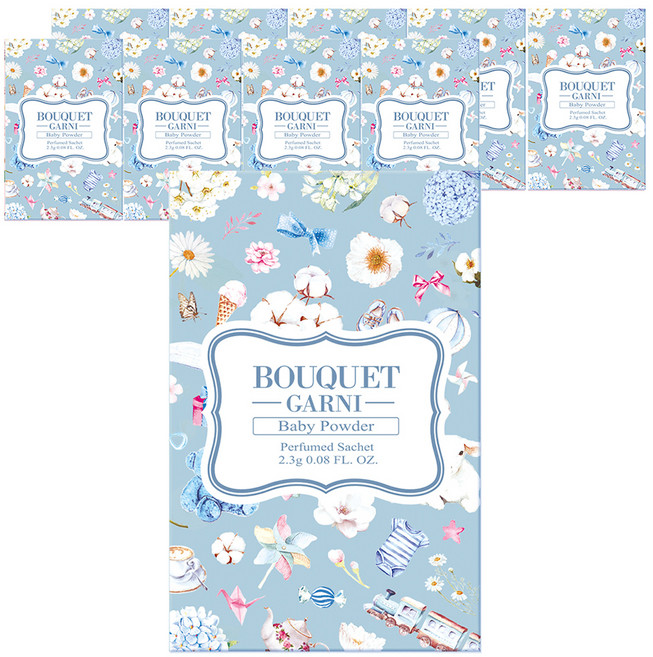 부케가르니 퍼퓸드 샤쉐 옷장방향제 본품, 2.3g, 10개, 베이비파우더