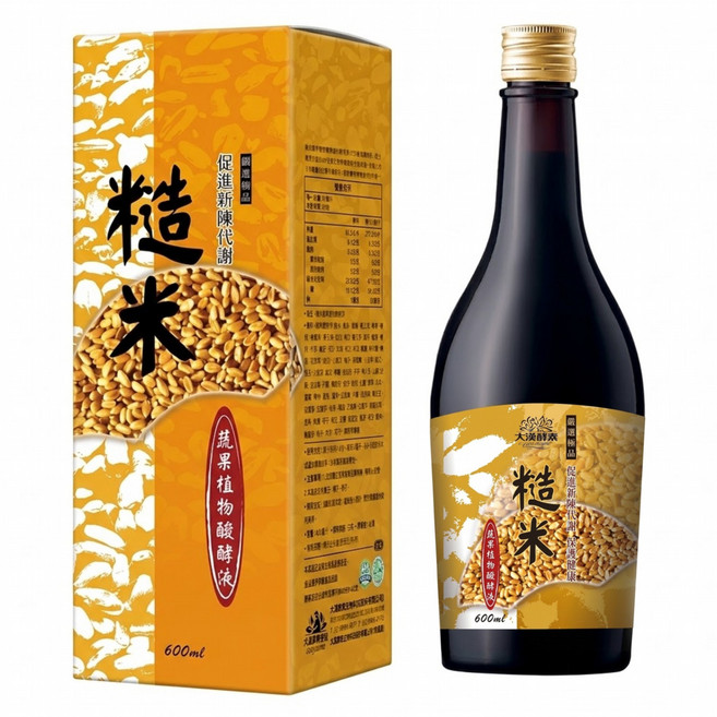 大漢酵素 糙米蔬果植物醱酵液, 600ml, 1瓶