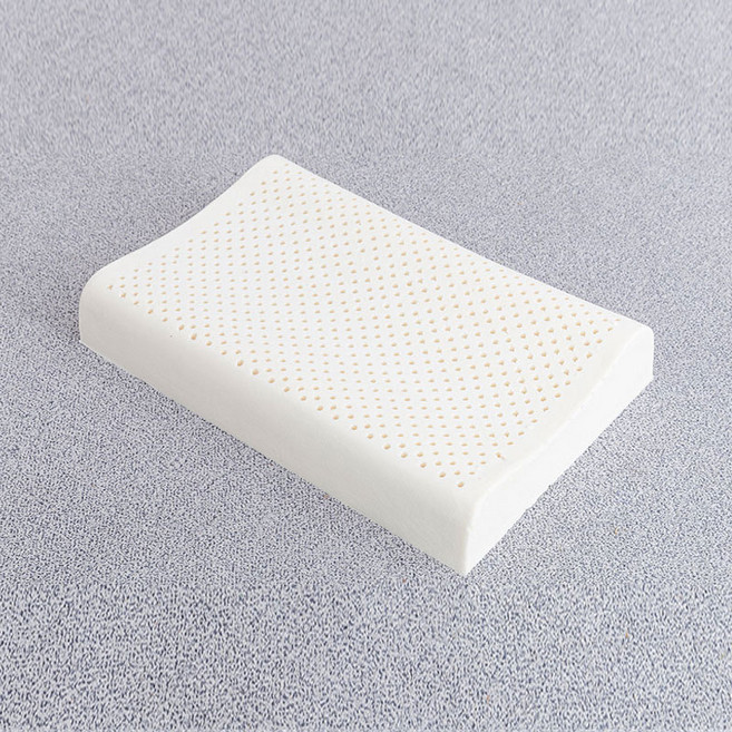 아지오텍스 서포트슬립 굴곡형 라텍스 베개, 화이트아이보리, 1개