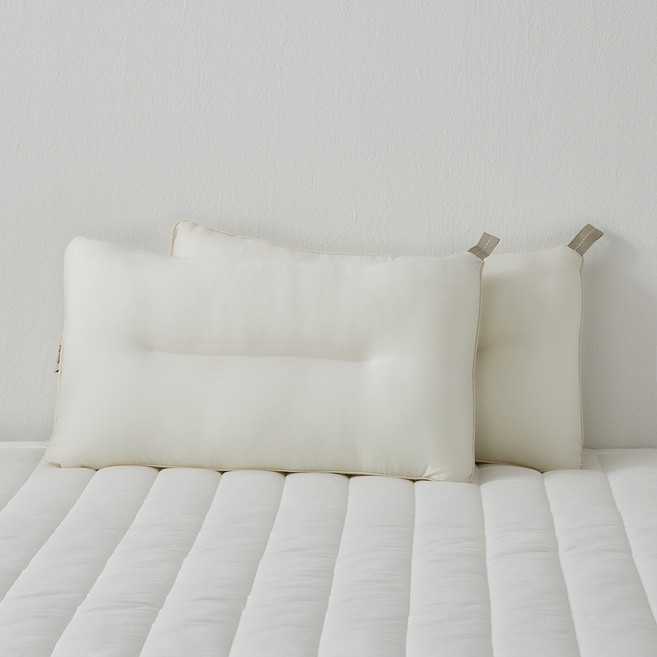 아미앙스 빨아쓰는 낮은 경추베개, 아이보리, 2개